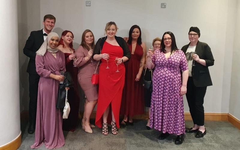 Leanne and colleagues at the Great British Care Awards