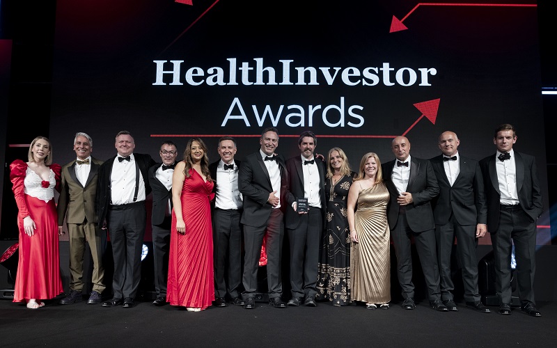 Cygnet team accepting HealthInvestor Award