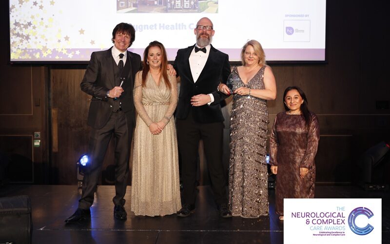 The Cygnet team receiving their award for 'Best Neurological Care Provider'.