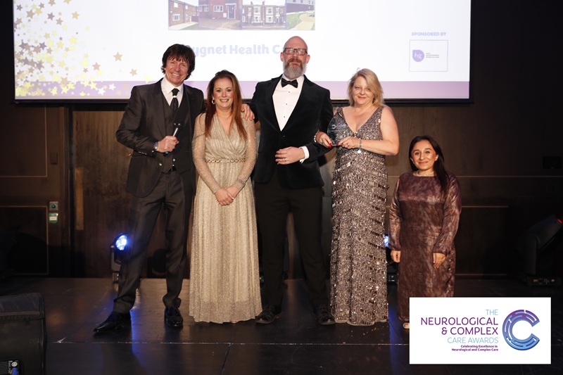 The Cygnet team receiving their award for 'Best Neurological Care Provider'.